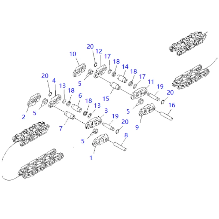 Komatsu Track Chain 21T-32-O0020 For PC2000-8 factory